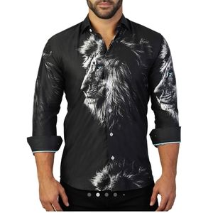 MACEOO Fibonacci Lion Face Shirt